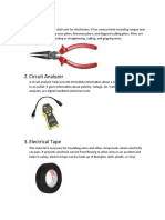 Q2WO1 - Electrical Tools, Supplies and Materials