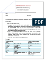 Student Worksheet - Activity 1