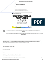 Geographical Features in English - Clark and Miller