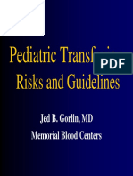 Pediatric Transfusion Risks and Guidelines