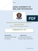 Chittagong University of Engineering and Technology: Assignment No.: 02