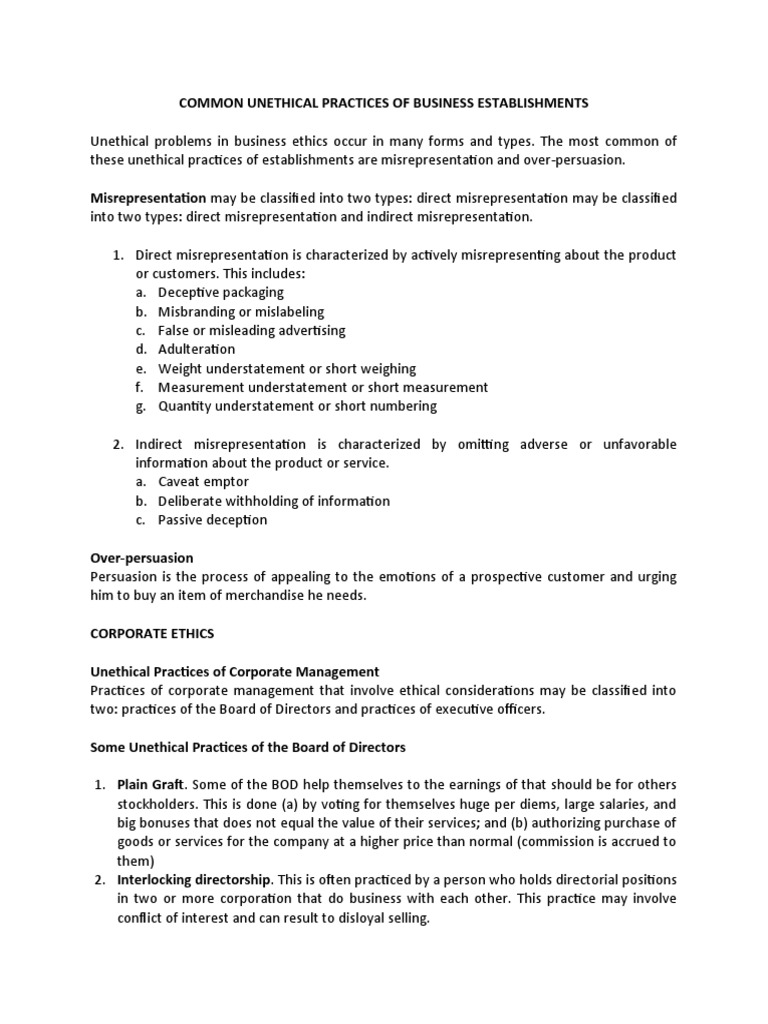 Business Practices Explained PDF Employment Collective
