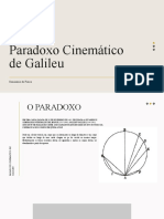 Paradoxo Cinemático de Galileu: Seminário de Física