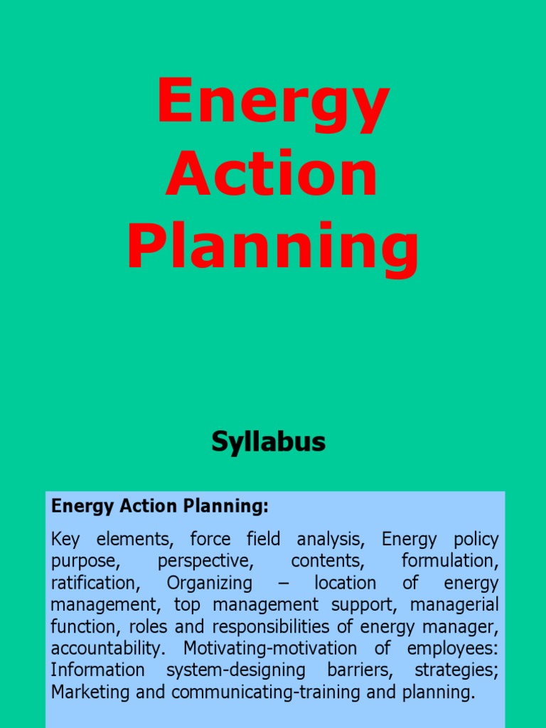 4.energy Action Planning PDF Energy Management Policy