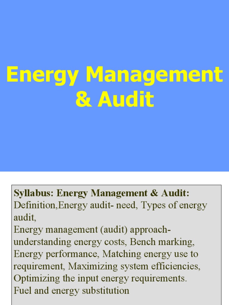 5.energy Management & Audit PDF Energy Management Audit