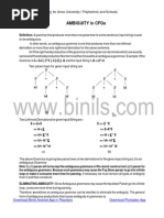 Cs8602 Unit 2 Ambiguity in CFG