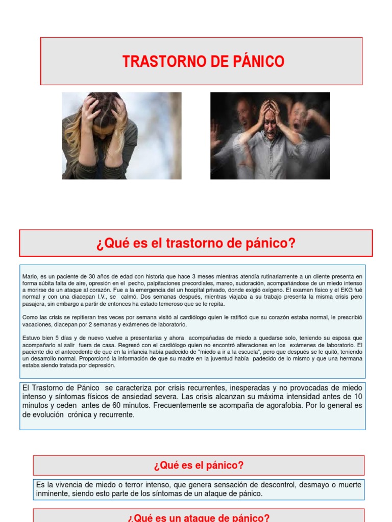 Trastornos de Pánico | PDF | Trastorno de pánico | Ataque de pánico
