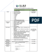 Documentos necesarios para proveedores de materias primas acuícolas