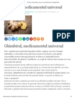 Ghimbirul, Medicamentul Universal - Grupul Național de Investigații (GNI)