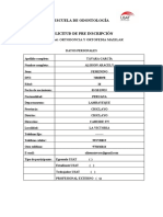 Pre Inscripción Especialidad Ortodoncia