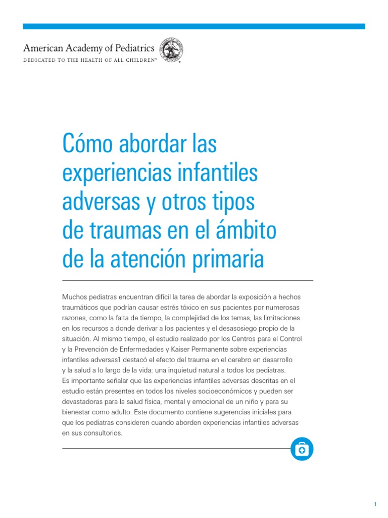 TTB Addressing Aces Spanish PDF Trauma psicólogico Adultos