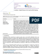 Evaluation of prospective teachers’ digital literacy levels and mobile learning attitudes: A study on the relationship between digital literacy and mobile learning attitudes