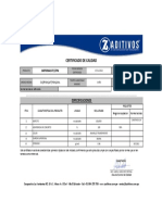 Certificado de calidad para imprimante ZPM con producto CIL o LAT