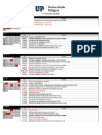 Calendário 2o Semestre 2022