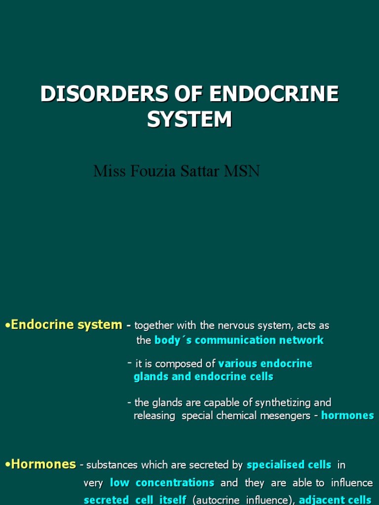 Endocrine System Disorders Overview | PDF | Hormone | Endocrine System