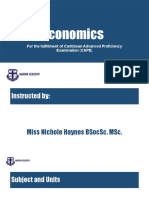 Economics CAPE - Slide 1