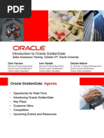 Introduction To Oracle Goldengate: Sales Awareness Training, October 27 Oracle University