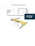 Data Desain Awal Konstruksi Overhead Cra