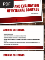 Study and Evaluation of Internal Control