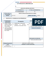 ACTIVIDAD DE APRENDIZAJE Sesiones