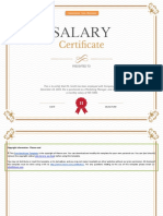 Salary Certificate Example