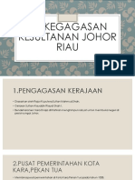 6.1 Kegagasan Kesultanan Johor Riau