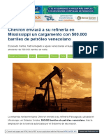 WWW Bancaynegocios Com Chevron Enviara A Su Refineria en Mis