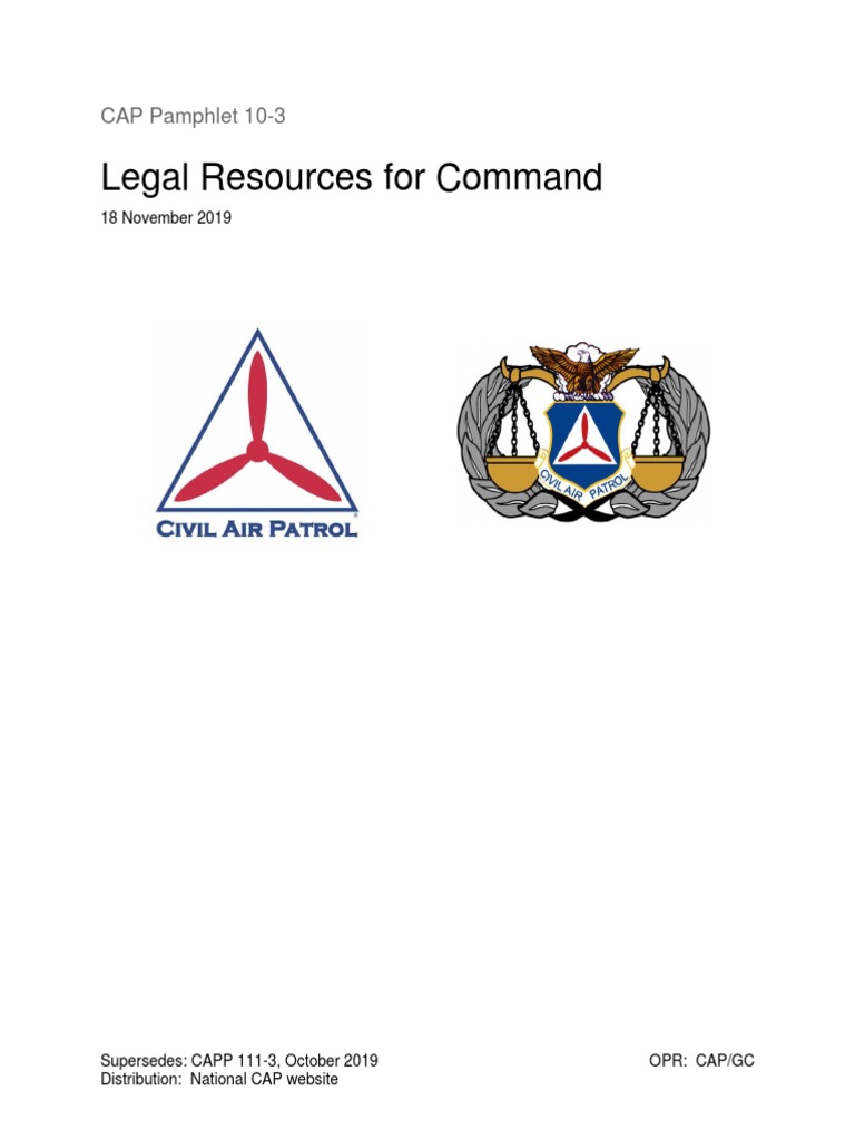 Legal Resources for CAP Commanders | PDF | Lawyer | Civil Air Patrol