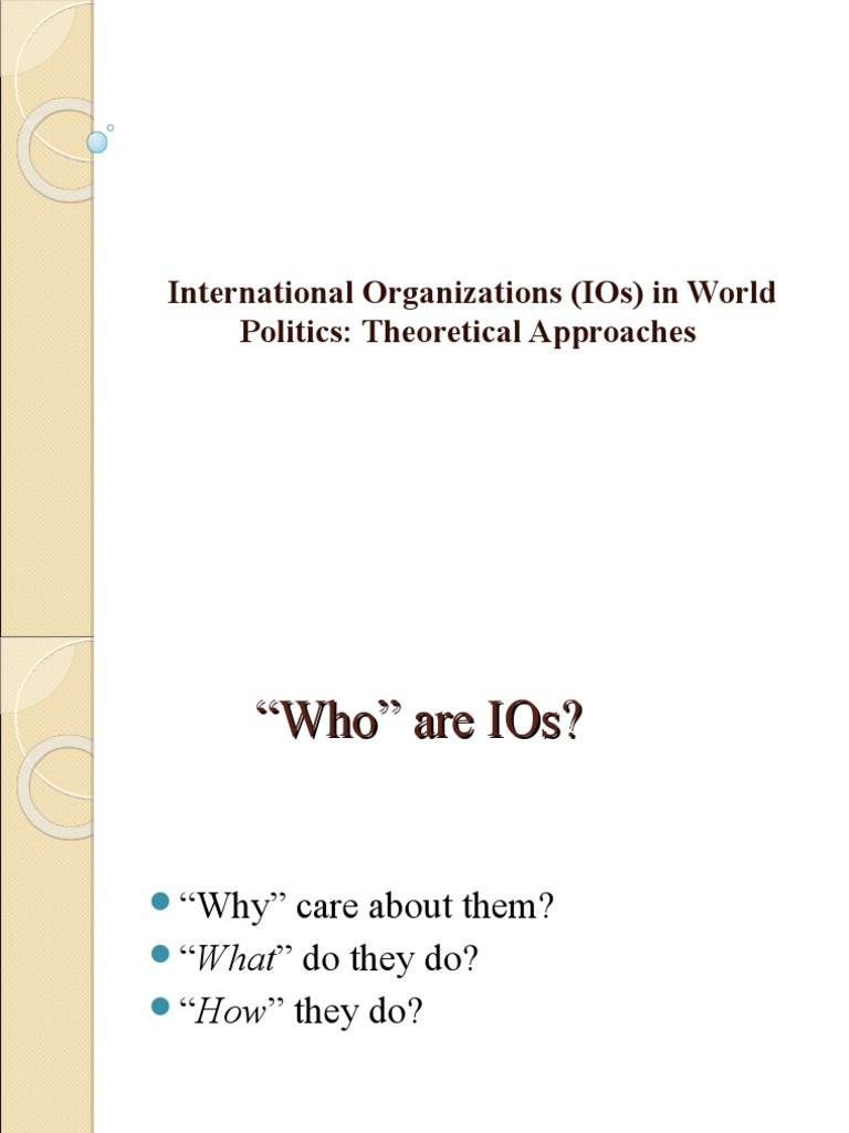The Role of International Organizations in Politics | PDF | Refugee ...