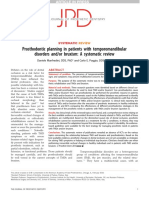 Manfredini Prosthodontic planning in patients with temporomandibular