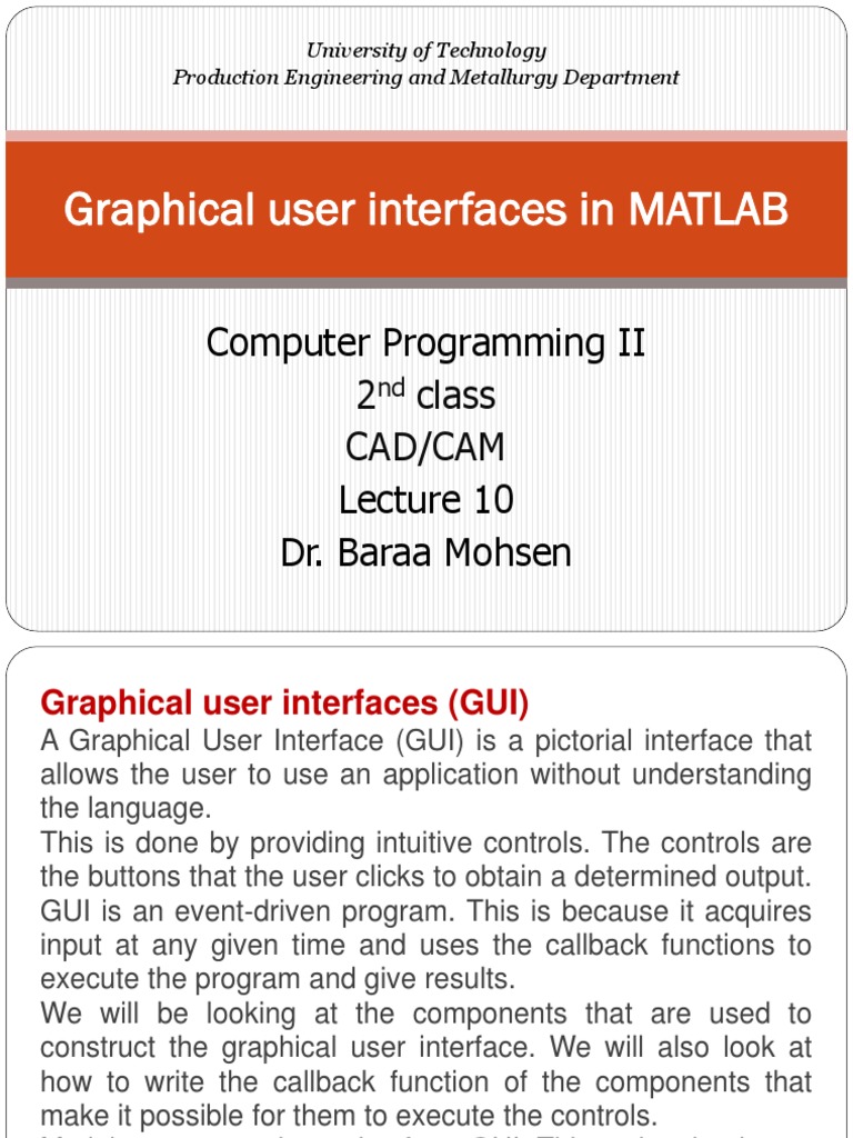 Lecture 10 | PDF | Graphical User Interfaces | Point And Click