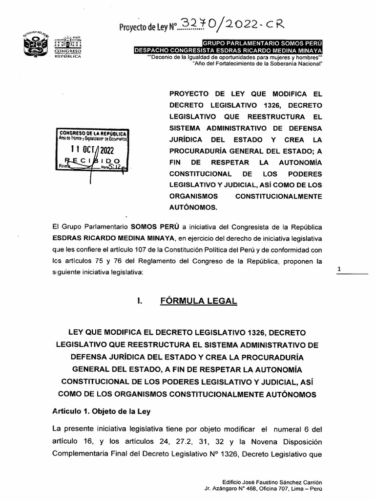 Alerta por proyecto del Congreso para modificar procedimiento de elección de procuradores