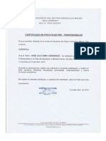 Certificado de Practicas - Junta de Usuarios San Lorenzo