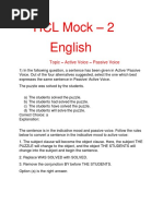 HCL Mock Placement Paper