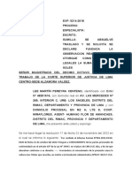 Traslado Del Escrito Del Perito y Se Solicita Que Se Declare Fundada La Observacion Lee Pereyra