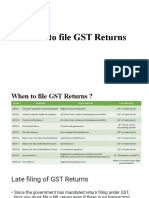 When To File GST Returns