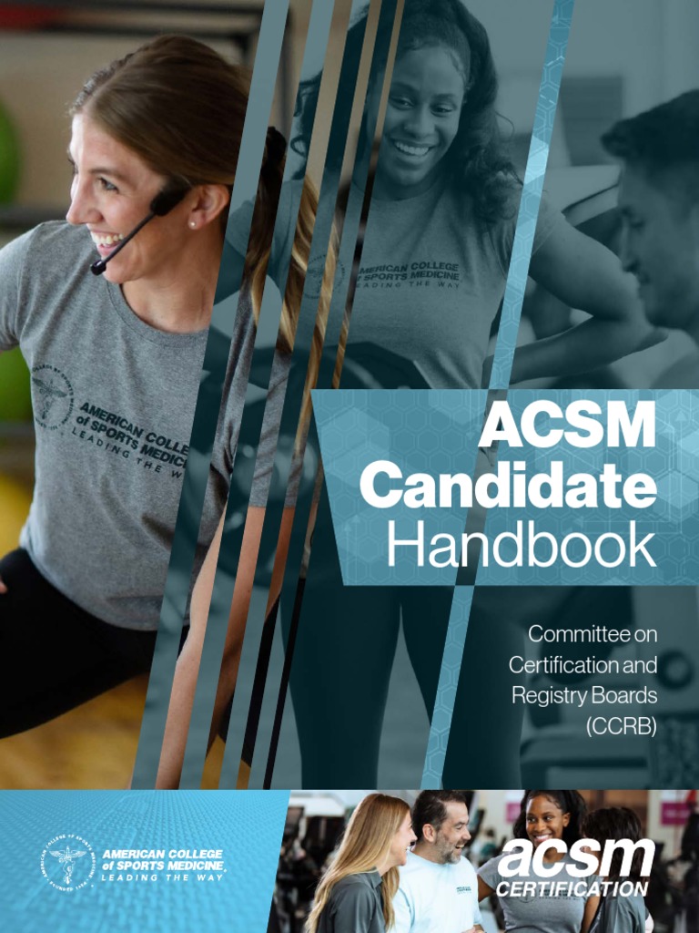 Acsm Candidate Handbook | PDF | Test (Assessment) | Personal Trainer