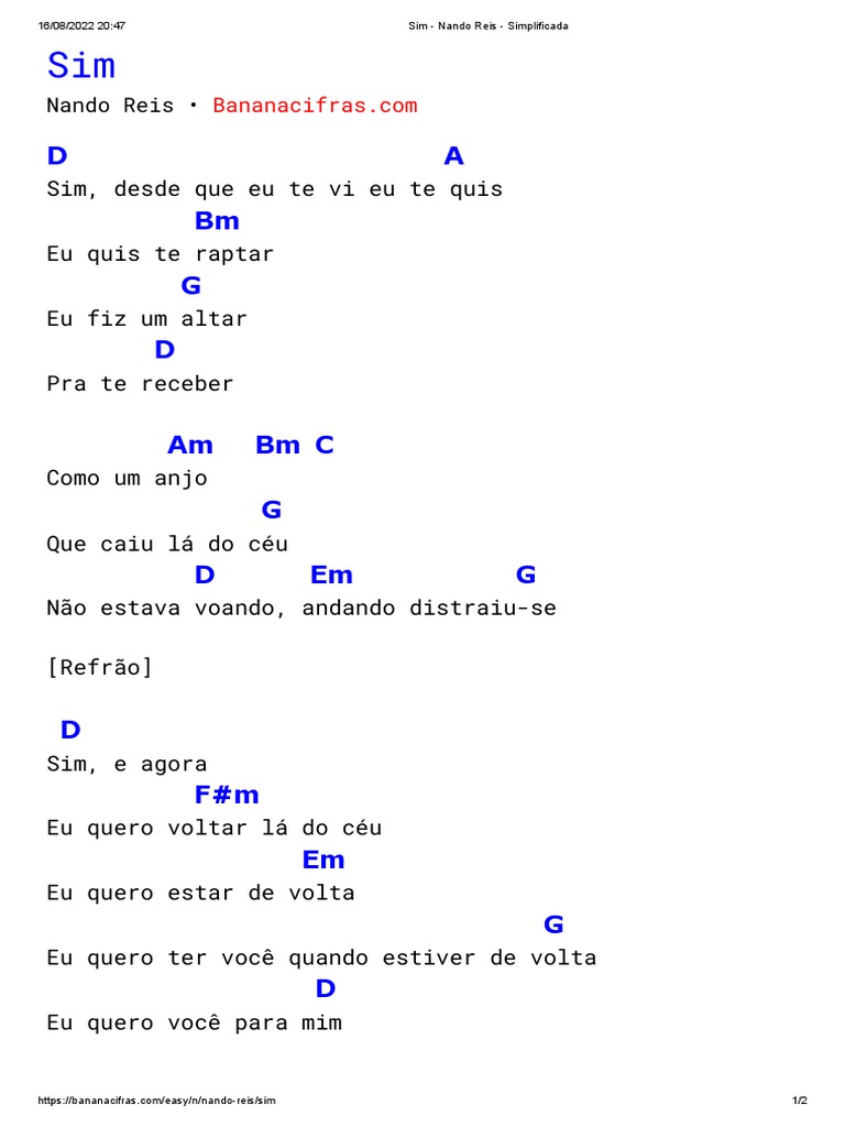 Cifra Simplificada: 