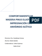 Comportamiento de Madera PINUS ELLIOTTI Por Impregnación Con Anhídrido Acético