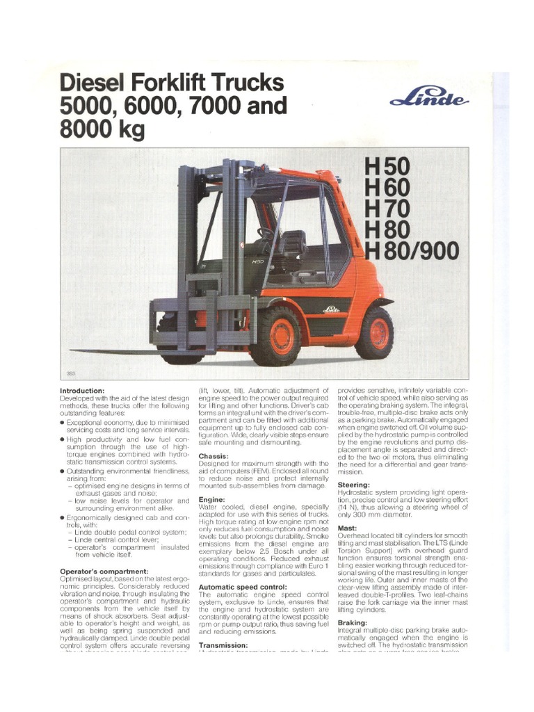 Linde H50 H60 H70 H80 | PDF
