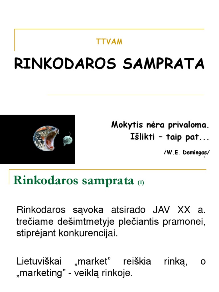 1 - Rinkodaros Samprata | PDF