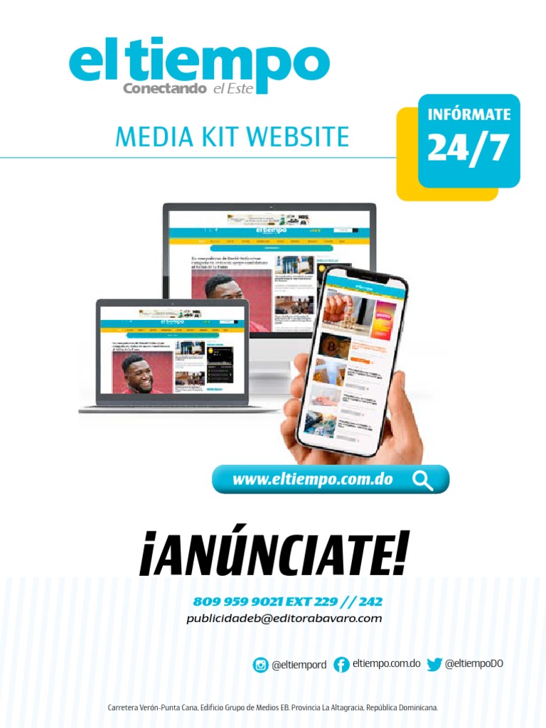 Publicidad en El Tiempo RD: Media Kit | PDF