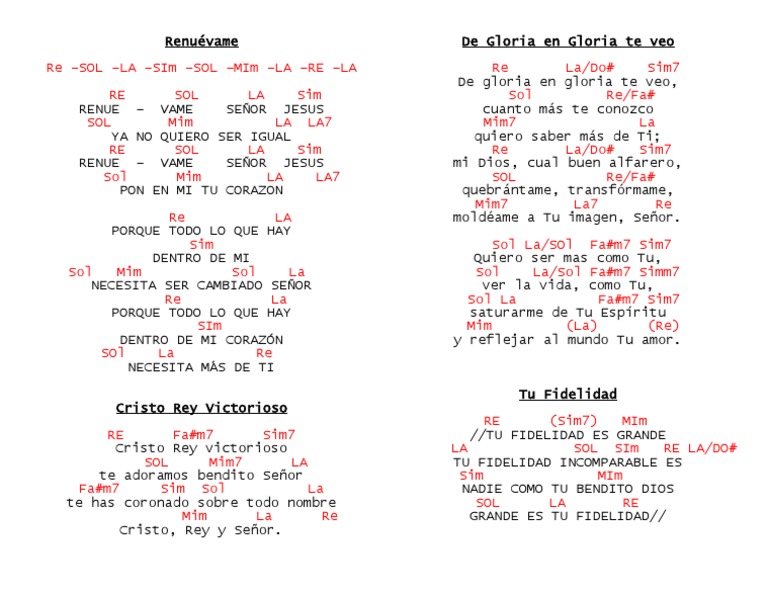 Alabanzas Con Acordes 3 Lentas En Re Pdf