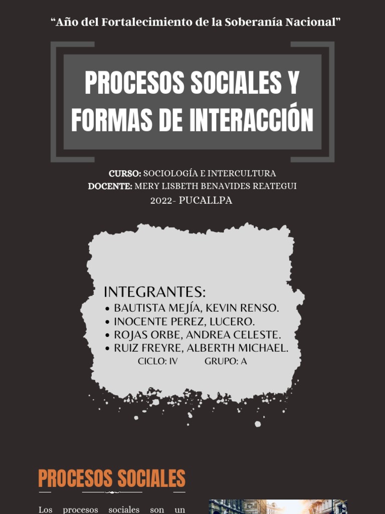 Procesos y Formas de Interacción Social | PDF | Conflicto (proceso ...