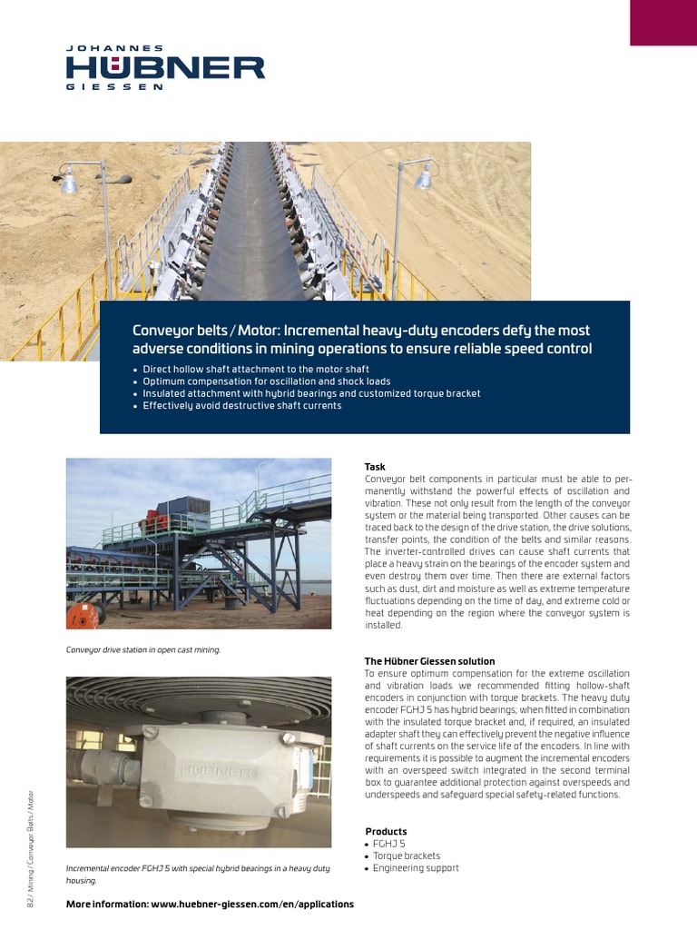 Conveyor Belt Motor en 82 PDF Bearing (Mechanical) Applied And