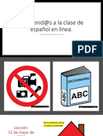 Bienvenid@s A La Clase de Español en Línea