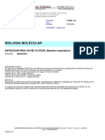 Biologia Molecular: DETECCION RNA COVID-19 (PCR) - Muestra Respiratoria