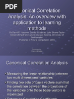 Canonical Correlation Analysis: An Overview With Application To Learning Methods