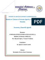 Comparaciones Internacionales de La Productividad Agrícola