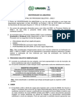 EDITAL PROCESSO SELETIVO UNAMA DIGITAL - 2022.1